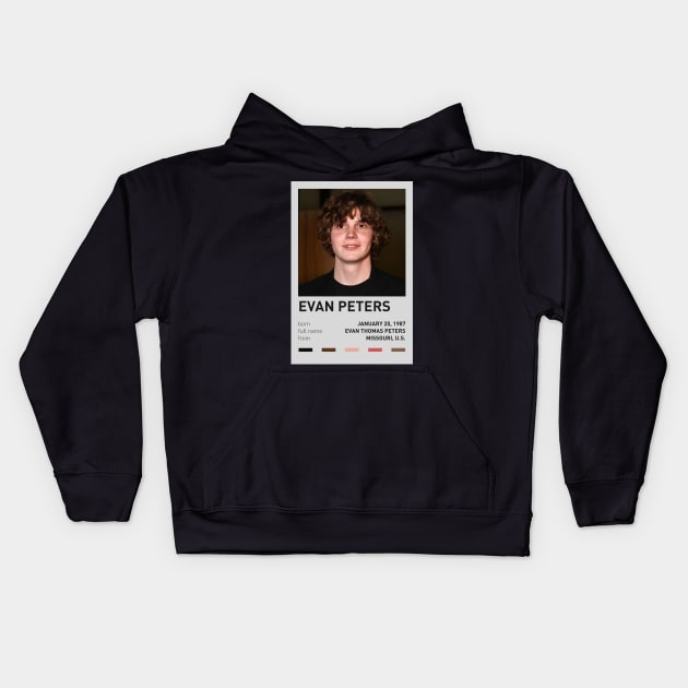 Evan Peters Kids Hoodie by sinluz